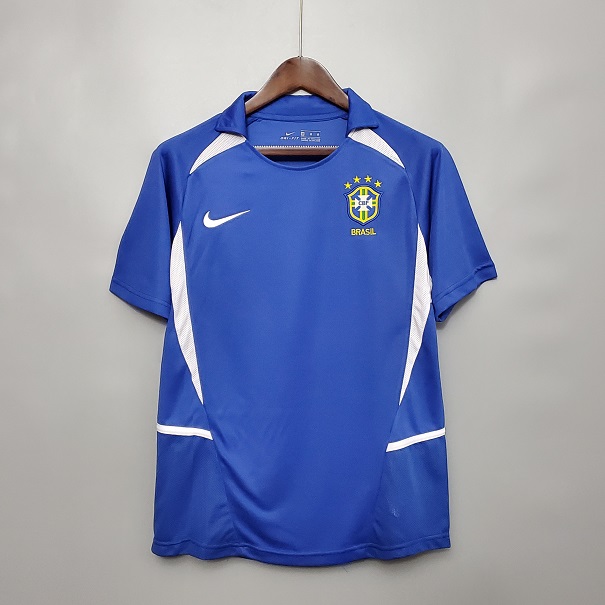 AAA Quality Brazil 2002 World Cup Away Blue Soccer Jersey